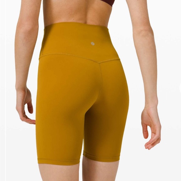 Lululemon Align Biker Short Gold Spice Size 8 8” Like New - Picture 2 of 6
